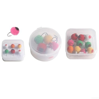 Steelhead Egg Fly, Brass Bead Head Wet Flies for Trout, Fast Sinking Artificial Lure with Synthetic Fiber, Hand-Tied Fishing Bait for Spring Summer Autumn(10 boxes of colors)