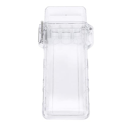 AYNEFY Boating Kayaking Clear ID Badge Box Water Proof Pocket Storage Box Transparent Airtight Lid Keychain Clear Storage Tube for Keys IDs Change Tissues Outdoor Adventures Office