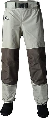 8 Fans Mens Womens Waist Waders,3-Ply Durable Breathable Waterproof Stockingfoot Insulated Wading Pants for Fishing Kayaking - size: X-Small