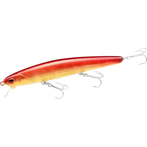 LUCKY CRAFT FlashMinnow 110 Ghost Series Saltwater Fishing Lures, Jerkbait for Halibut and Bass Fish, Slow Suspending 1–2 ft, Surf Fishing Gear and Tackle Box Accessories - color: 676 Ghost AkaKin