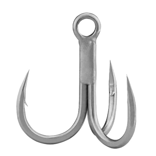 BKK Raptor-Z Treble Hook | 4X | Saltwater Corrosion Resistant Bright Tin Coating | Hand Ground Point | Heavy Duty Lure Hook, Popping, Stickbaits - size: 3/0#