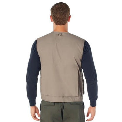 Rothco Uncle Milty Travel Vest - Outdoor Fishing Camping 17 Cargo Pocket Jacket - color: Khaki, size: Small