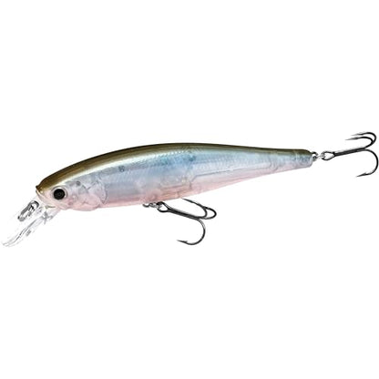 LUCKY CRAFT Pointer 100SP, Jerkbait Side by Side Action Tournament Winning Perfect Wobbling Freshwater Lake Bass Fishing Champion Bait - color: 291 Aurora Ghost Wakasagi