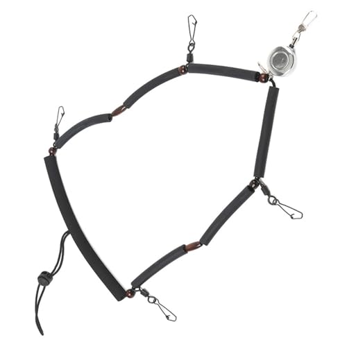 COOLHOOD Fishing Tool Holder Lanyard Fly Fishing Accessories Multifunction Fly Fishing Lanyard Necklace with Clip and Retractor Fishing Lanyard for Fly Fishing Accessories
