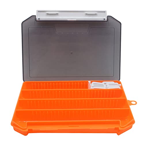 Tackle Boxes with Removable Dividers Fishing Lures Hooks Accessories Fishing Tackle Box Storage Tray - color: Orange
