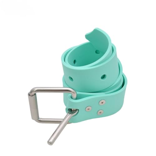 Diving Weight Belt with Quick Release Stainless Steel Buckle Rubber Weight Belts for Free Diving, Spear Fishing Diving Belt 53 inches(1.35m) - color: green
