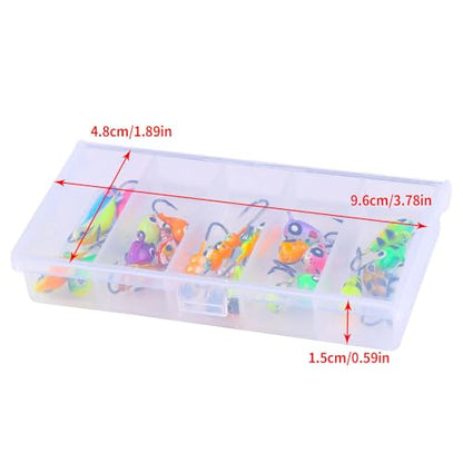 Ice Fishing Jigs Kit Essential Ice Fishing Lures for Beginners to Hook Big Fish and Reel in The Fun! - color: A25Pcs