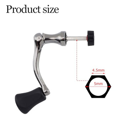 Crapyt Fishing Reel Handle Fishing Wheel Grasp Spinning Crank Handle Arm Grip Part Knob Tackle Wheel Ball Shake Rotary Knob - size: Medium, style: Dark Grey