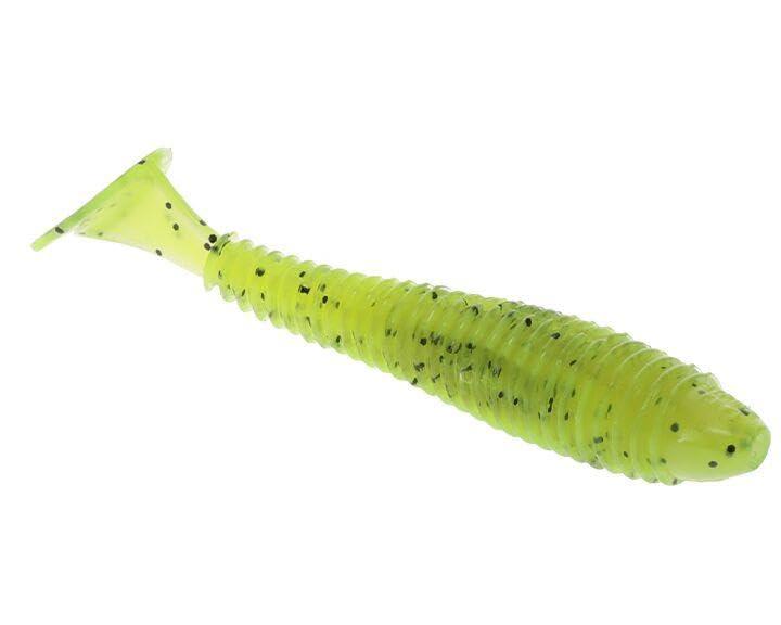 Strike King Rage Swimmer Saltwater Soft Bait Fishing Lure, 3.75", Wide-Bodied Paddle Tail - color: Pepper Magic