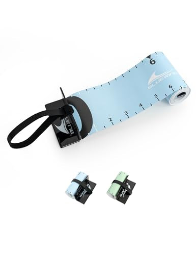 BLUEWING 96" Fishing Ruler: Portable, Roll-Up, Waterproof, Folding Fish Measuring Tape with Bump Board for Tuna, Marlin, Shark, Mahi, Swordfish, Tournament Use - color: Blue - 96in