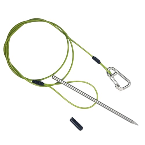 Stainless Steel Fishing Stringer Stainless Steel Cable Fastener | with Carabiner Heavy Duty Fishing Equipment for Scuba Kayaking Lake Pond Seaside Stream - color: Rope length 80cm