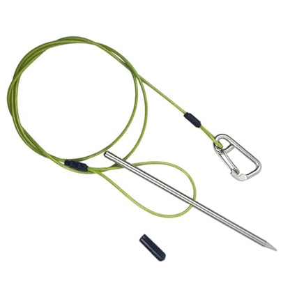 Stainless Steel Fishing Stringer Stainless Steel Cable Fastener | with Carabiner Heavy Duty Fishing Equipment for Scuba Kayaking Lake Pond Seaside Stream - color: Rope length 80cm