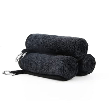Booms Fishing B0T Microfiber Fishing Towel with Clip, 3 Pack Black - color: Black_3 Pack