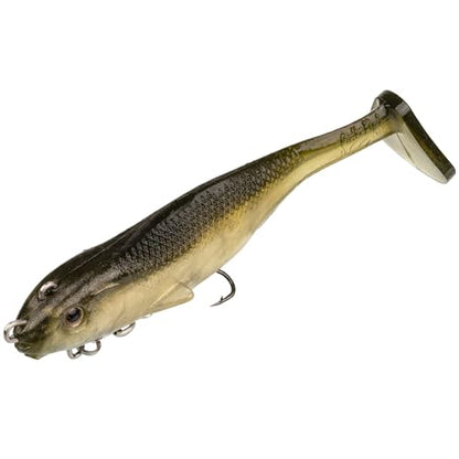 Strike King Final Copy Fishing Lure, Pre-Rigged Soft Plastic Swimbait, Free-Swinging Size 4 Treble Hook, Belly Magnetic Hook Keeper, 7/8-Ounce - color: AYU