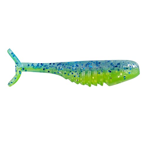 Bobby Garland Itty Bit Slab Huntr Natural Minnow Shape Ribbed Fishing Lure, 1 Inch, 1/4 Ounce - color: Bluegrass