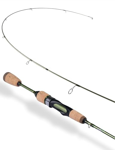 LITTMA Wild Streams Ultralight Spinning&Casting Trout Rod, 2-Piece Fishing Rod for Crappie, Panfish & Micro Fishing, Green Carbon Fiber Blank with Cork Handle, 5’6”/6’/6’6”/7’ - size: 7'0"-Spin-Ultralight (2pcs)