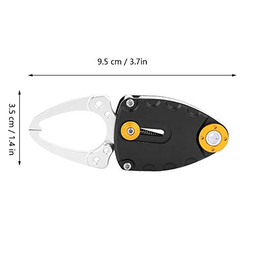 Fish Lip Gripper with Locking Jaw, Aluminum Alloy Fish Gripper Tool for Bass Walleye Trout Safe Catch and Release Fishing Gear for Anglers