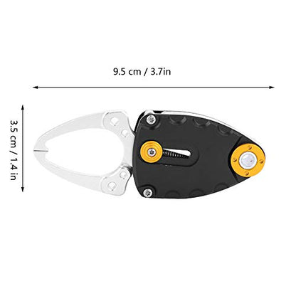 Fish Lip Gripper with Locking Jaw, Aluminum Alloy Fish Gripper Tool for Bass Walleye Trout Safe Catch and Release Fishing Gear for Anglers
