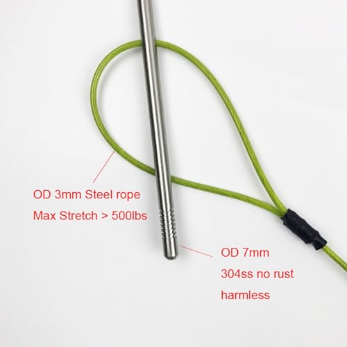 Fish Stringer with Clip Fish Holder for Diving Quick Handspear Stainless Steel Cable Stringer Fish Needle Hook - style: 100