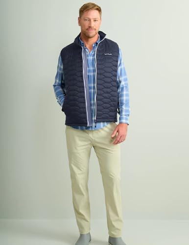 HUK - Men's Scale Vest, DWR Insulated Performance Fishing Vest - color: Naval Academy, size: 3X-Large