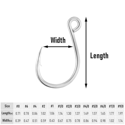 Dr.Fish 30 Pack Single Replacement Hooks for Hard Lures Inline Fishing Hooks High Carbon Steel Spinner Jerkbait Crankbait Popper Walking Bait Plugs - size: #7/0-30 Pack