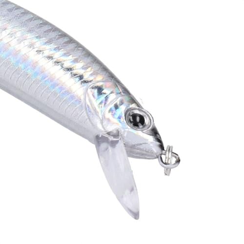 40g Saltwater Fishing Lure with Treble Hook – 120mm Minnow Jerkbait for Ocean, River & Lake Fishing, Stainless Steel & Plastic Construction - color: Black