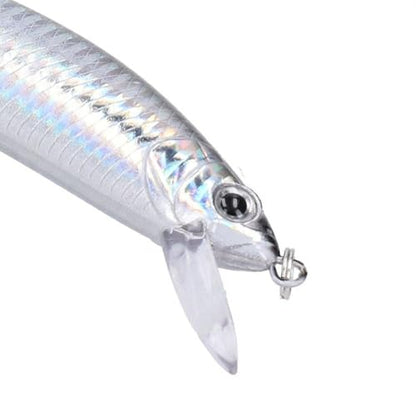 40g Saltwater Fishing Lure with Treble Hook – 120mm Minnow Jerkbait for Ocean, River & Lake Fishing, Stainless Steel & Plastic Construction - color: Black