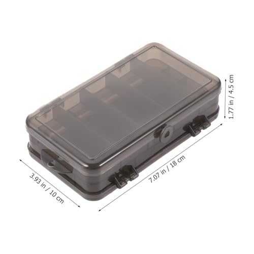 ibasenice Double-Side Fishing Box Fishing Tackle Box with Lures Small Lure with Dividers Bait Storage Container for Freshwater Carry