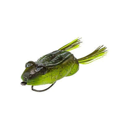 Savage Gear Tough Frog - color: Green Pumpkin Chartreuse, size: 4"