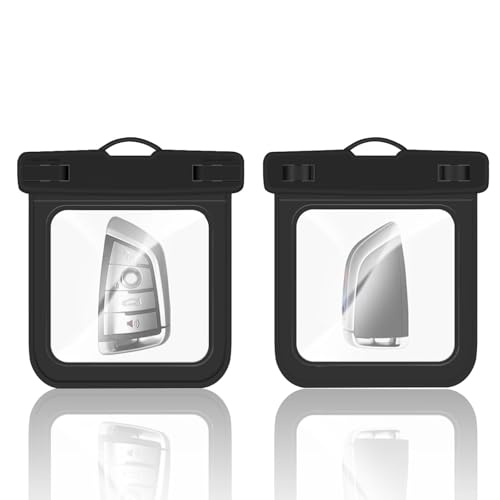 Submersible Waterproof Wallet Dry Car Key Fob Case Bag,Swimming Surfing Water Sports Small Waterproof Pouch Holder for Door Ship Card Credit ID Card Driver Fishing License Cash Coins(Black)