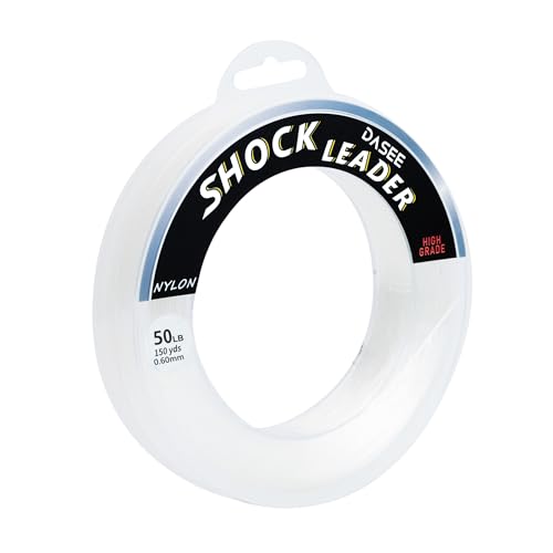 Big Game Monofilament Leader Line 20–100LB, 150YDS, Fishing Line, Abrasion Resistant Leader Material for Saltwater Big Game & Freshwater Fishing - size: 50LB