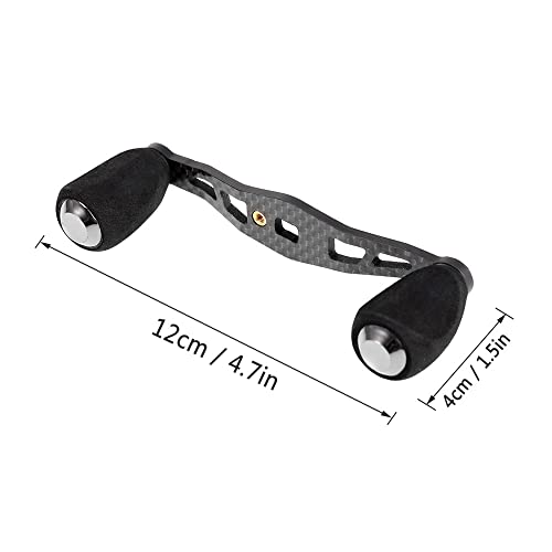 Lixada Carbon Fishing Reel Handle Carbon Baitcasting Trolling Reel Handle Left Right Ultralight Reels Handle Reels Crank - style: With Converter