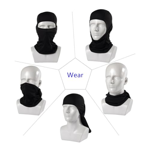 4 Pieces Balaclava Mask Sun Protection Hood Face Cover Full Head Mask for Men and Women for Hunting Fishing Skiing - color: Black+white+green+pink