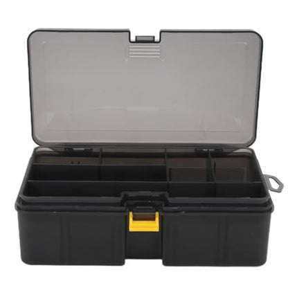 Fishing Tackle Box Water-proof Bait & Lure Organizer with Removable Dividers, Portable PP Plastic Storage for Fishing Accessories (21.5x12x6.7cm)‌