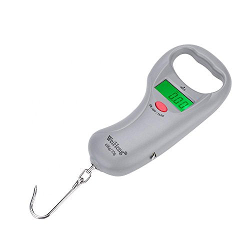 Fish Scale Digital Weight, LCD Display Portable Electric Fishing Hanging Scale 45kg with Tapeline Fishing