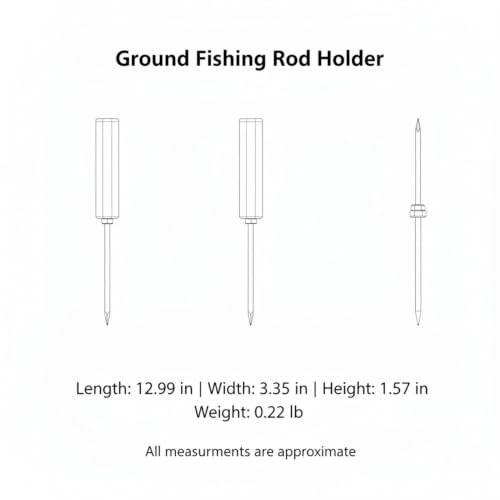 Ground Fishing Rod Holder, Galvanized Metal Spike for Beach and Riverbank, Support for Surf Casting (1 PC) - color: White