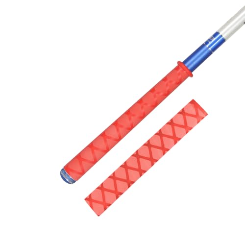 Fishing Rod Handle Grip Pole Wrap X-Tube Heat Shrink Tubing Non-Slip Insulated Abrasion Sleeve-Length:39" Diameter:45/64" (Red) - color: Red, size: Diamter:18mm"(45/64 inch)