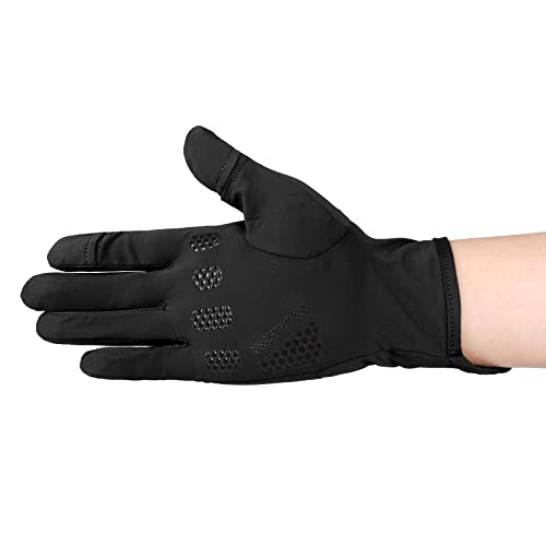 Mens Women Driving Gloves Summer UV Sun Protection Gloves Non-Slip Touchscreen Ice-Silk Sunblock Gloves for Cycling Riding - color: Extended Black