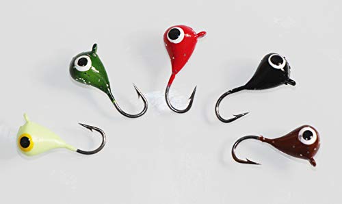 Ice Fishing Jigs Lead Jig Heads Fishing Lure Jigs Winter Metal Lures - color: 0.75inch/0.07oz-10pcs