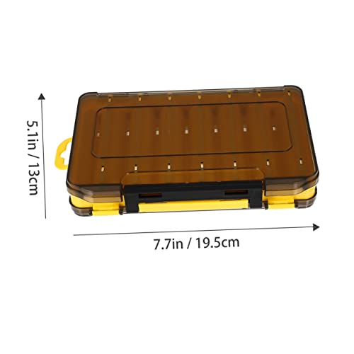 SUPVOX 2Pcs Double-Sided Drainage Fishing Lure Storage Container Waterproof Storage for Soft and Hard Baits Compartment Organizer for Fishing Gear for Freshwater