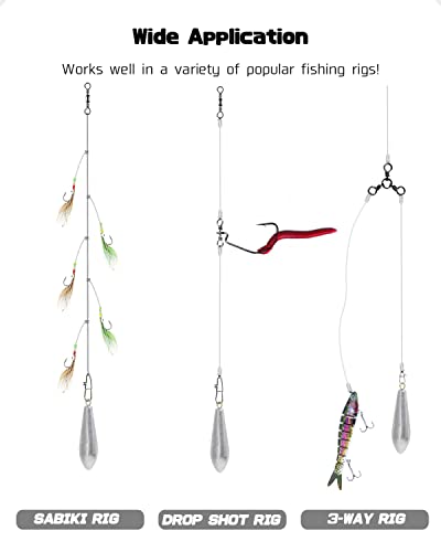Atibin Drop Shot Fishing Weight Sinker Teardrop Saltwater Fishing Weights Lead Casting Egg Fishing Sinker Bass Streamlined Removable - size: Size0 (3/4oz.) 12 pcs
