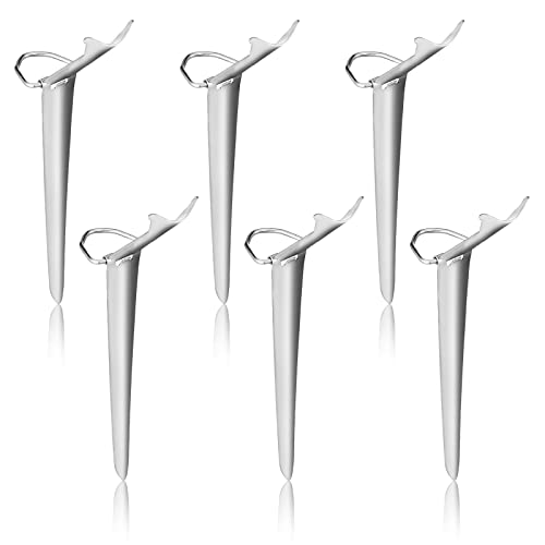 6 Pcs Fishing Rod Holders Stainless Steel Ground Support Fishing Pole Stand Fish Pole Folding Holders Bracket Stake Rod Rack for Bank Beach