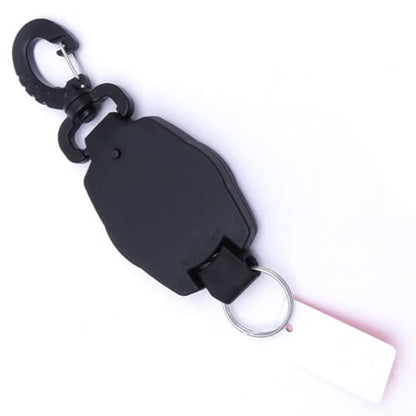 Diving Gear Retractor With Clip Anti-Lost Retractable Rope 41 Inch For Scuba Diving Snorkeling Freediving Spearfishing Swimming Equipment ABS 316 Stainless Steel Black