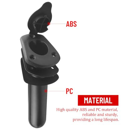 WMYCONGCONG 2 PCS Kayak Deck Flush Mount Fishing Boat Rod Holder with Cap Cover for Kayak Boat Canoe