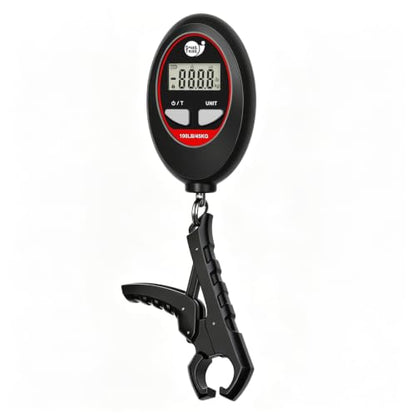 SNAIL TRAIL 100 lbs Digital Fishing Weight Scale & 4.6'' Fish Lip Gripper, LCD Display, Multi-Unit (LB, KG, LB:OZ), Portable Electric Tournament Bass Weigher for Anglers - color: Black & Gripper