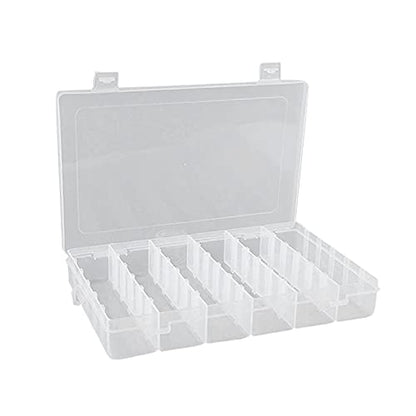 Tackle Box, 36 Grids Plastic Clear Small Tackle Box Organizer with Removable Dividers,3600 Tackle Tray,Tackle Boxes for Beads Fishing Lure Bait Hook Jewelry Craft Container