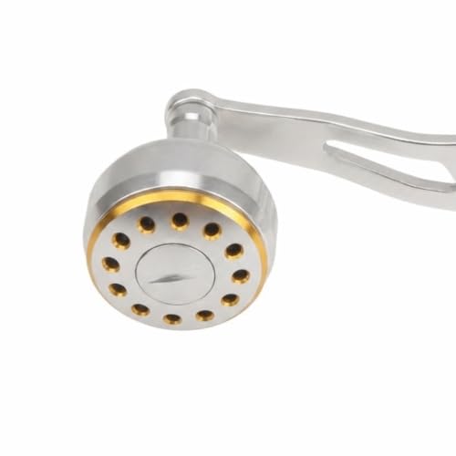 Baitcasting Reel Handle Replacement Parts, Aluminum Alloy Fishing Reel Rocker Arm with 8x5mm Mounting Hole, Lightweight Handle Grip for Baitcasting Reel Repair - color: Silver
