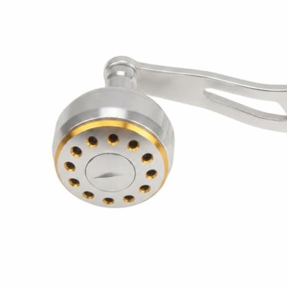 Baitcasting Reel Handle Replacement Parts, Aluminum Alloy Fishing Reel Rocker Arm with 8x5mm Mounting Hole, Lightweight Handle Grip for Baitcasting Reel Repair - color: Silver