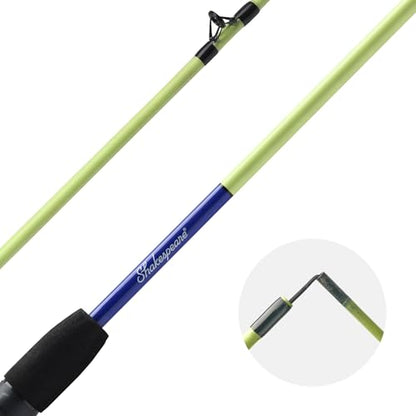 Shakespeare Catch More Fish Spincast Reel and Fishing Rod Combo with Kit - color: Lake/Pond - Yellow, style: 2024 Model