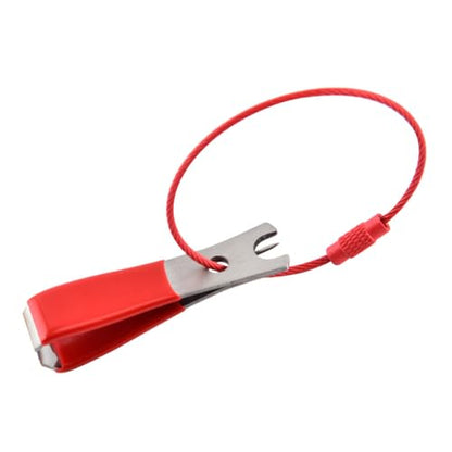 Fly Tying Fishing Line Cutter Scissors Stainless Construction Sliding Mechanism for Easy Carrying on Vests Bags Fishing Braided Line Scissors - color: Red
